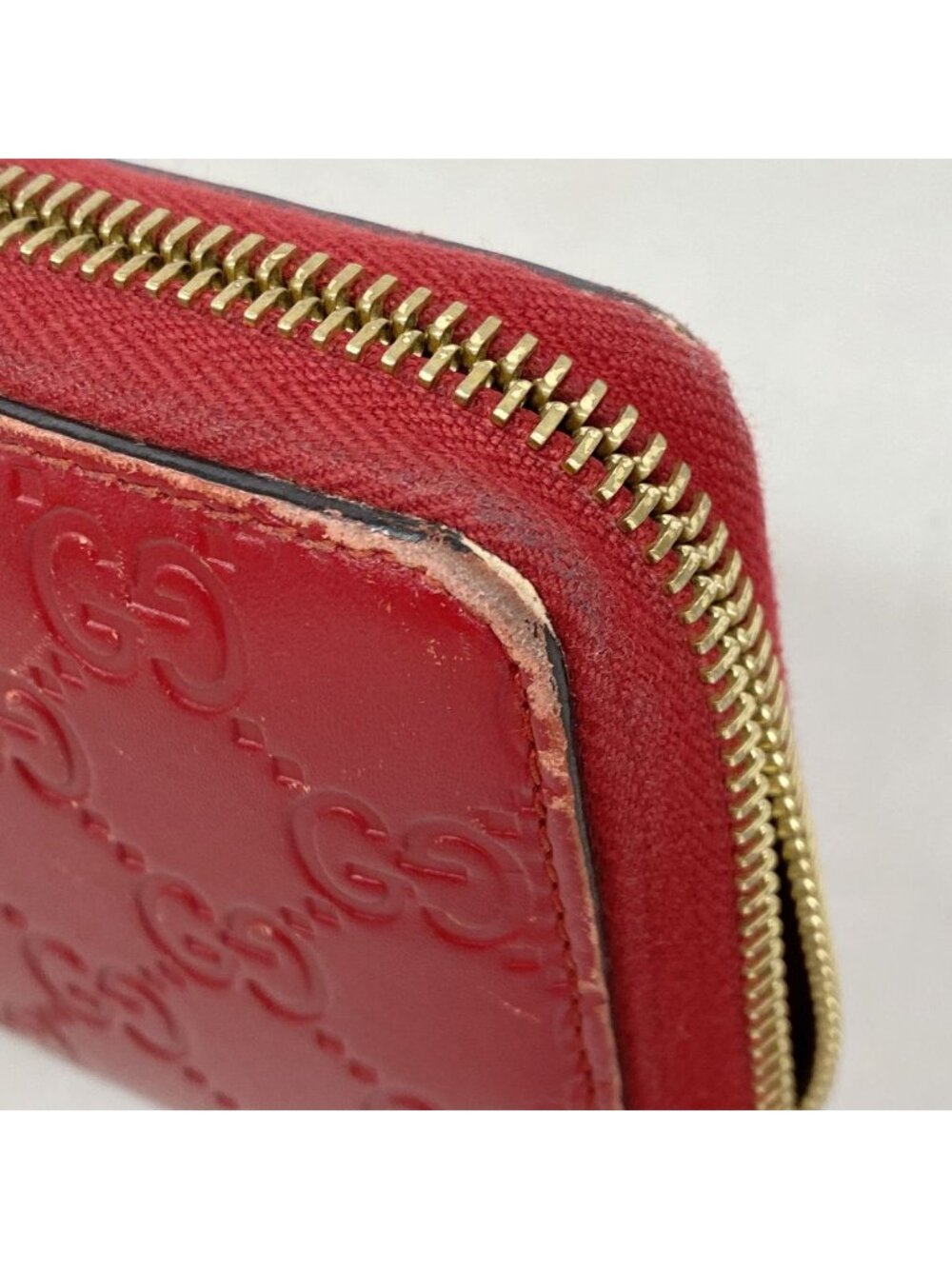 Gucci Wallet Guccissima Leather Red Gold - Picture 5 of 8